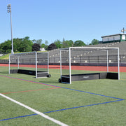 Field Hockey Goal Package (2 in. x 2 in. Square Aluminum with Bottom Boards) - Official  (7 ft.H x 12 ft.W x 4 ft.D) - NFHS, NCAA, FIH Compliant