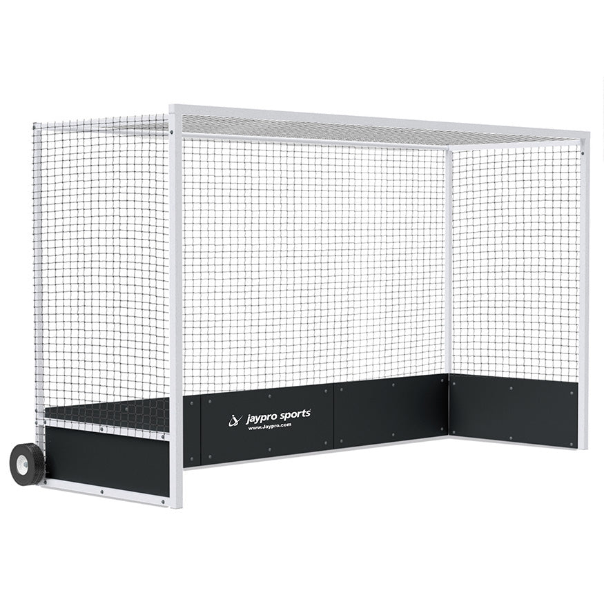 Field Hockey Goal (2 in. x 2 in. Square Aluminum with Bottom Boards) - Official  (7 ft.H x 12 ft.W x 4 ft.D) - NFHS, NCAA, FIH Compliant