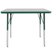 24" x 36" Rectangle T-Molding Activity Table with Adjustable Standard Swivel Glide Legs - Gray/Green