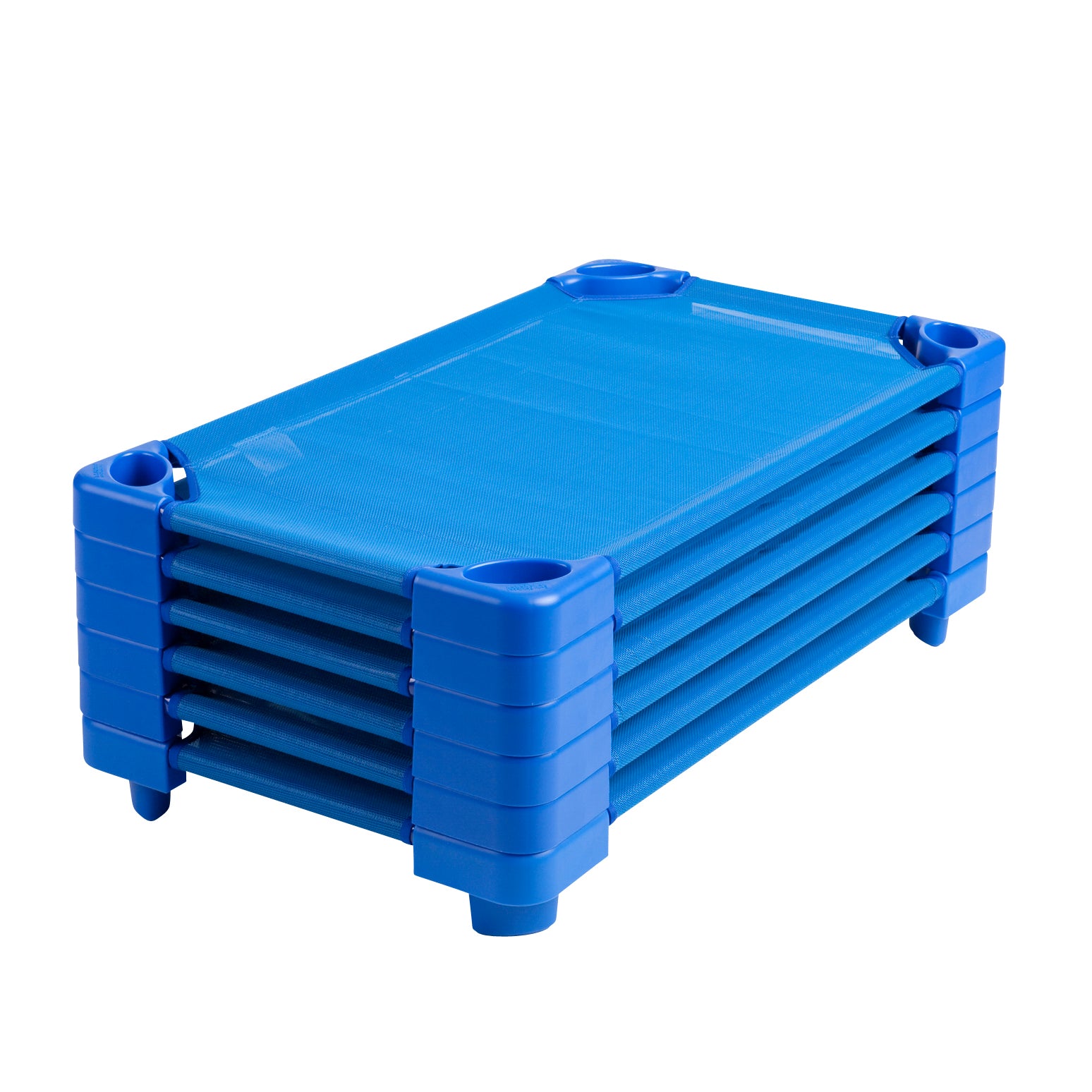 Stackable Kiddie Cot Toddler Ready-to-Assemble 6-Pack - Blue