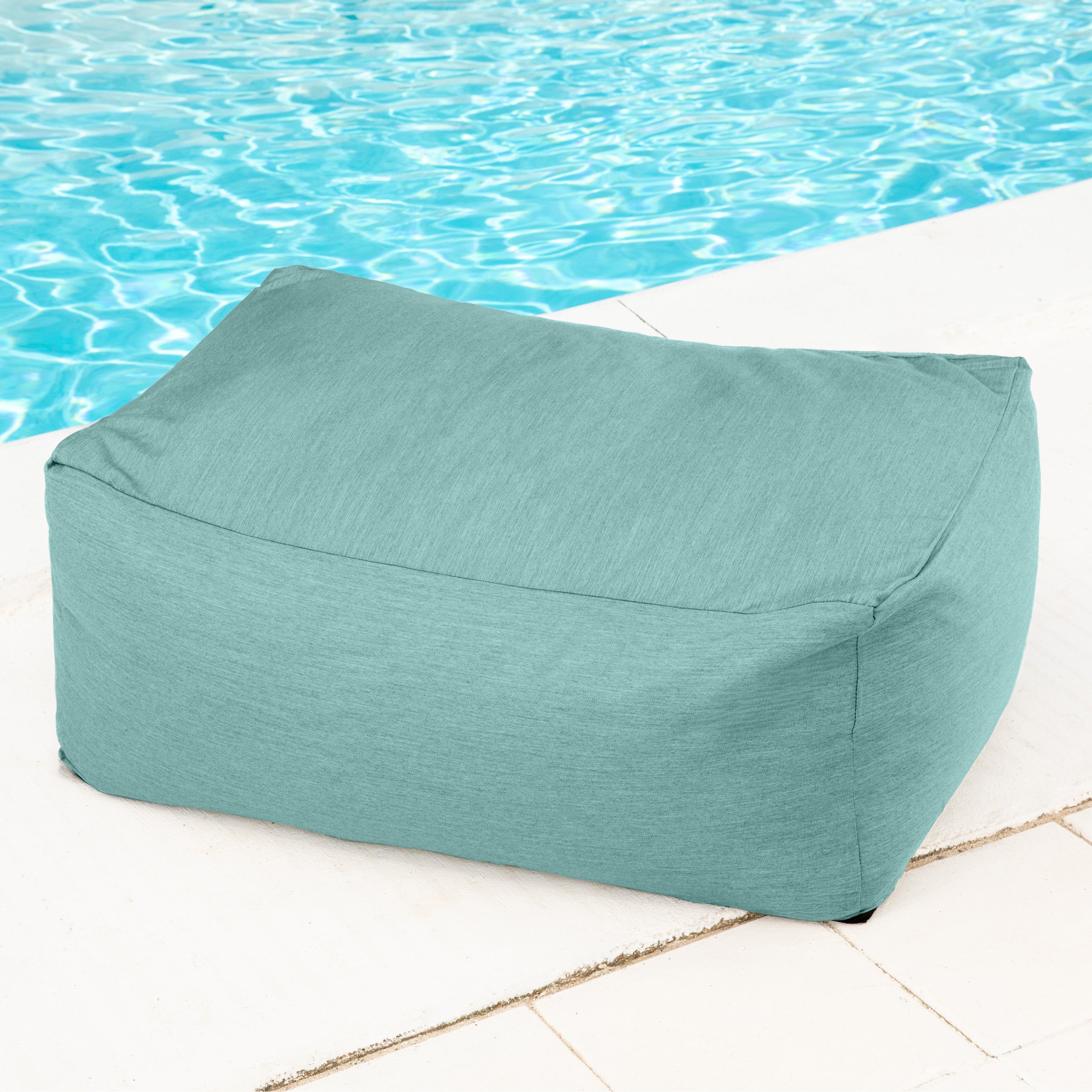 Jaxx Tybee Large Outdoor Ottoman (Ottoman Only) - Sunbrella - Sunbrella Breeze