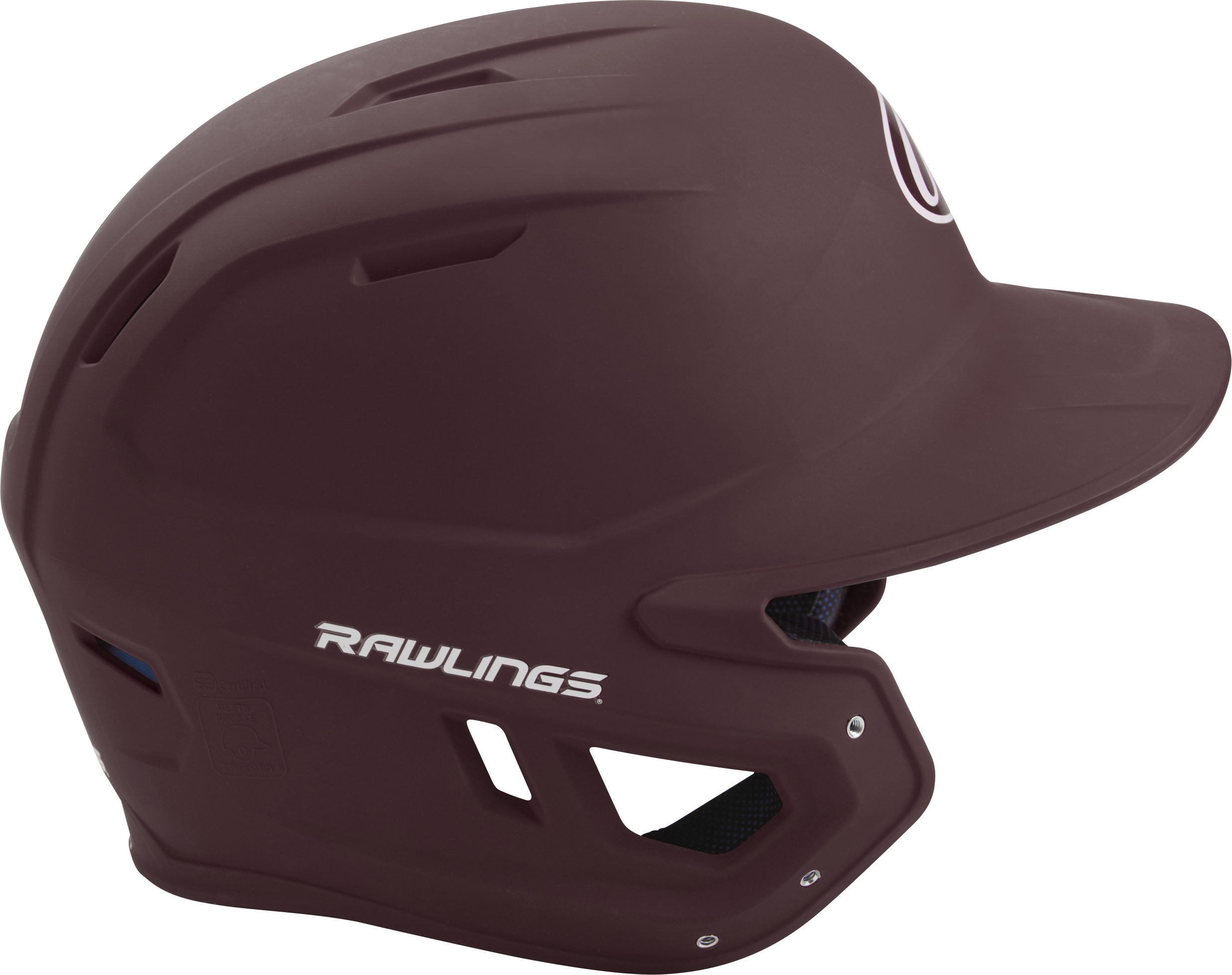 Rawlings Mach Matte Senior Baseball Helmet - Maroon