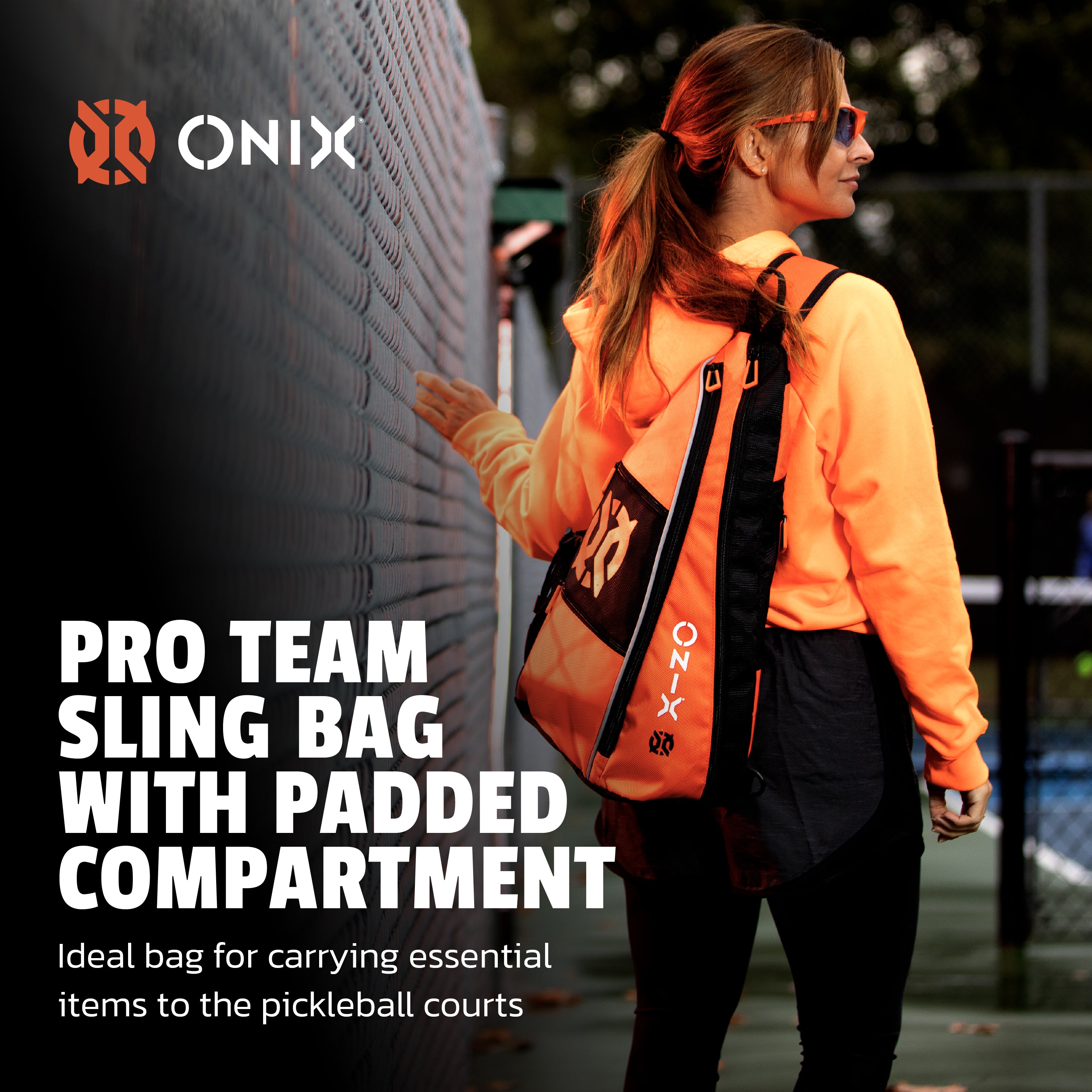 ONIX Pro Team Sling Bag — White/Black