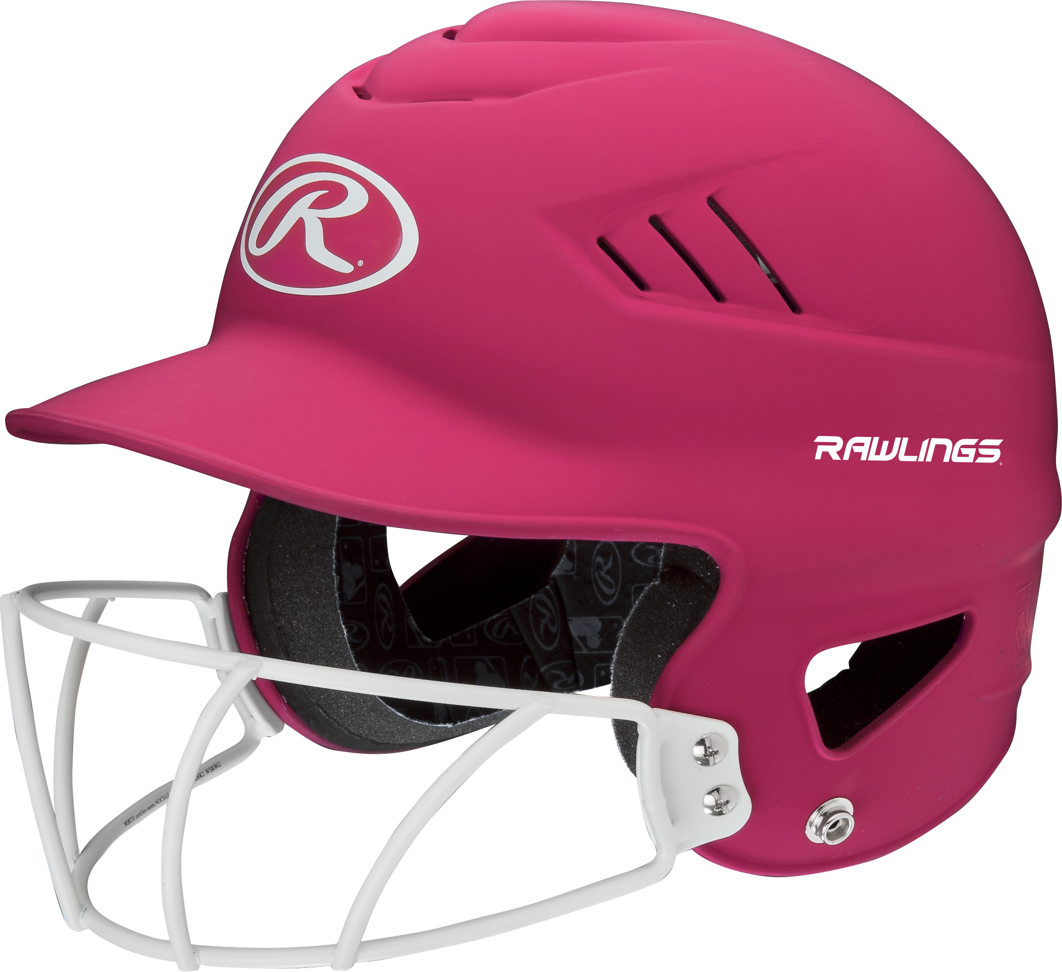 Rawlings Coolflo Highlighter Osfm Batting Helmet With Softball Face Guard - Neon Pink