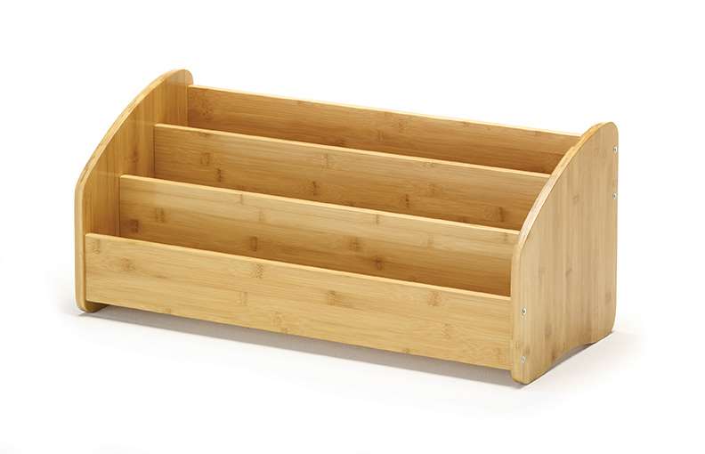 Bamboo Book Display Rack - 12 3/4" (32 cm) H x 29" (74 cm) W x 12 3/4" (32 cm) D