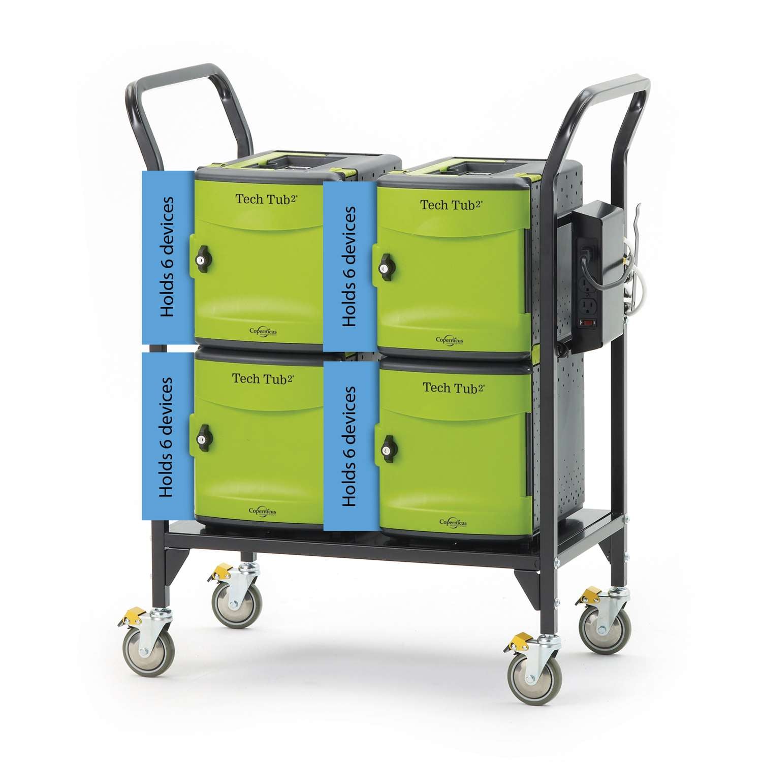 Tech Tub2® Modular Cart- holds 24 devices