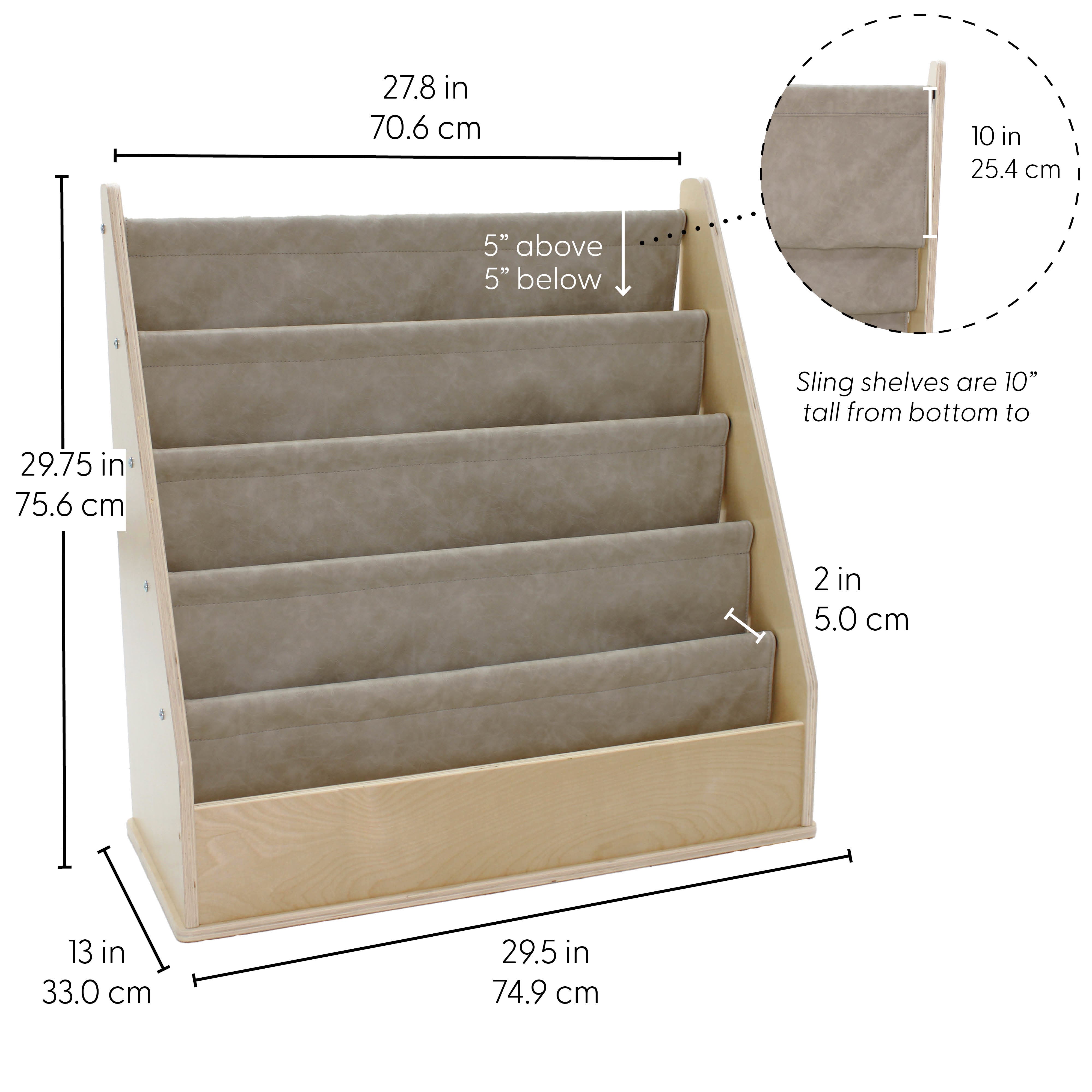 Rustic Birch Sling Book Display - Almond