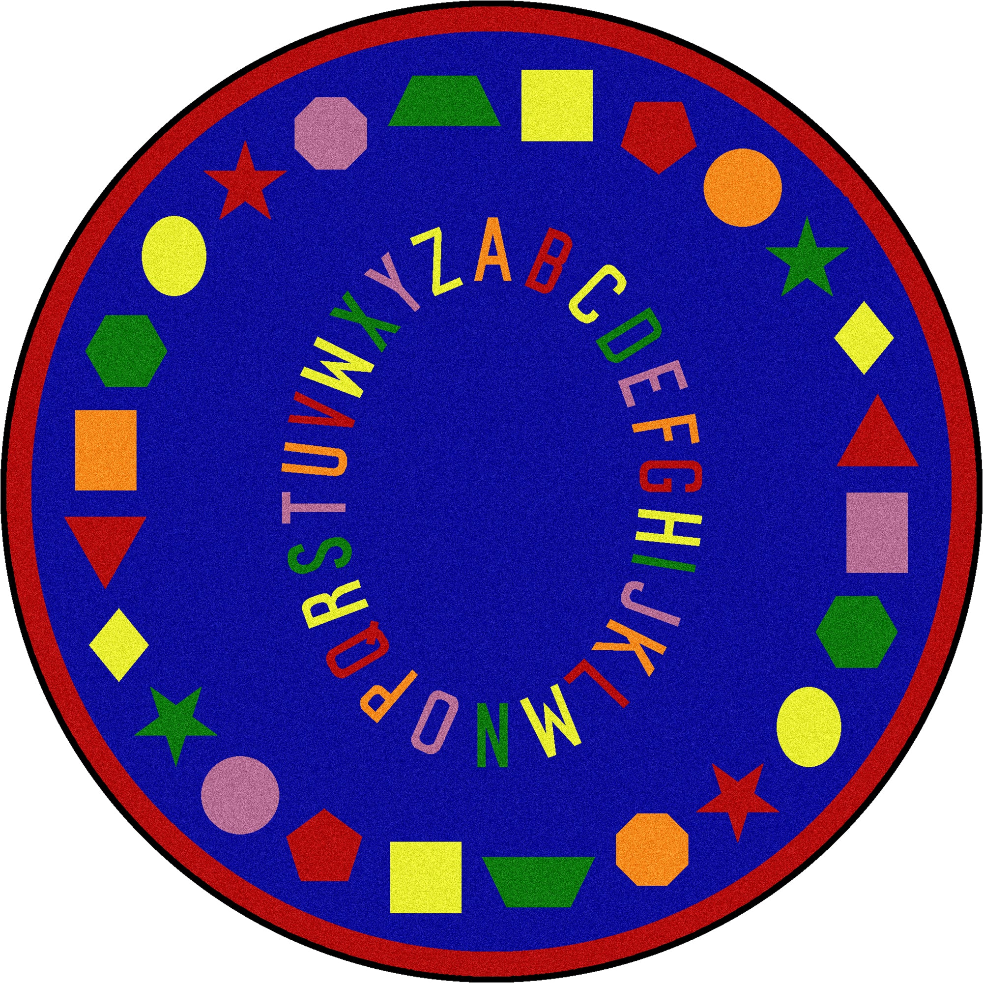 First Lessons 7'7" Round area rug in color Blue