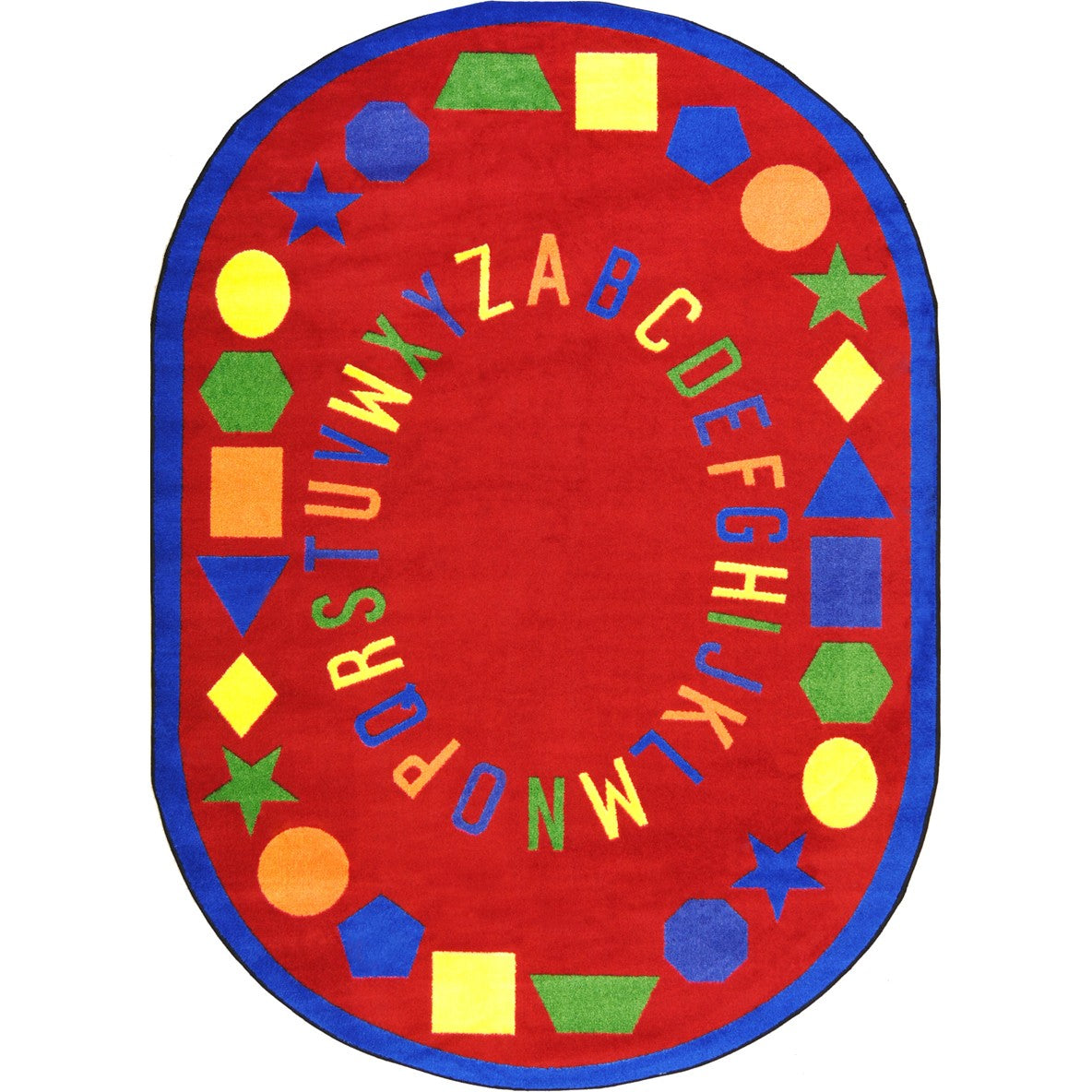 First Lessons 7'8" x 10'9" Oval area rug in color Red