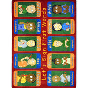 First Signs 5'4" x 7'8" area rug in color Multi