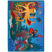 Fish Tales 5'4" x 7'8" area rug in color Multi