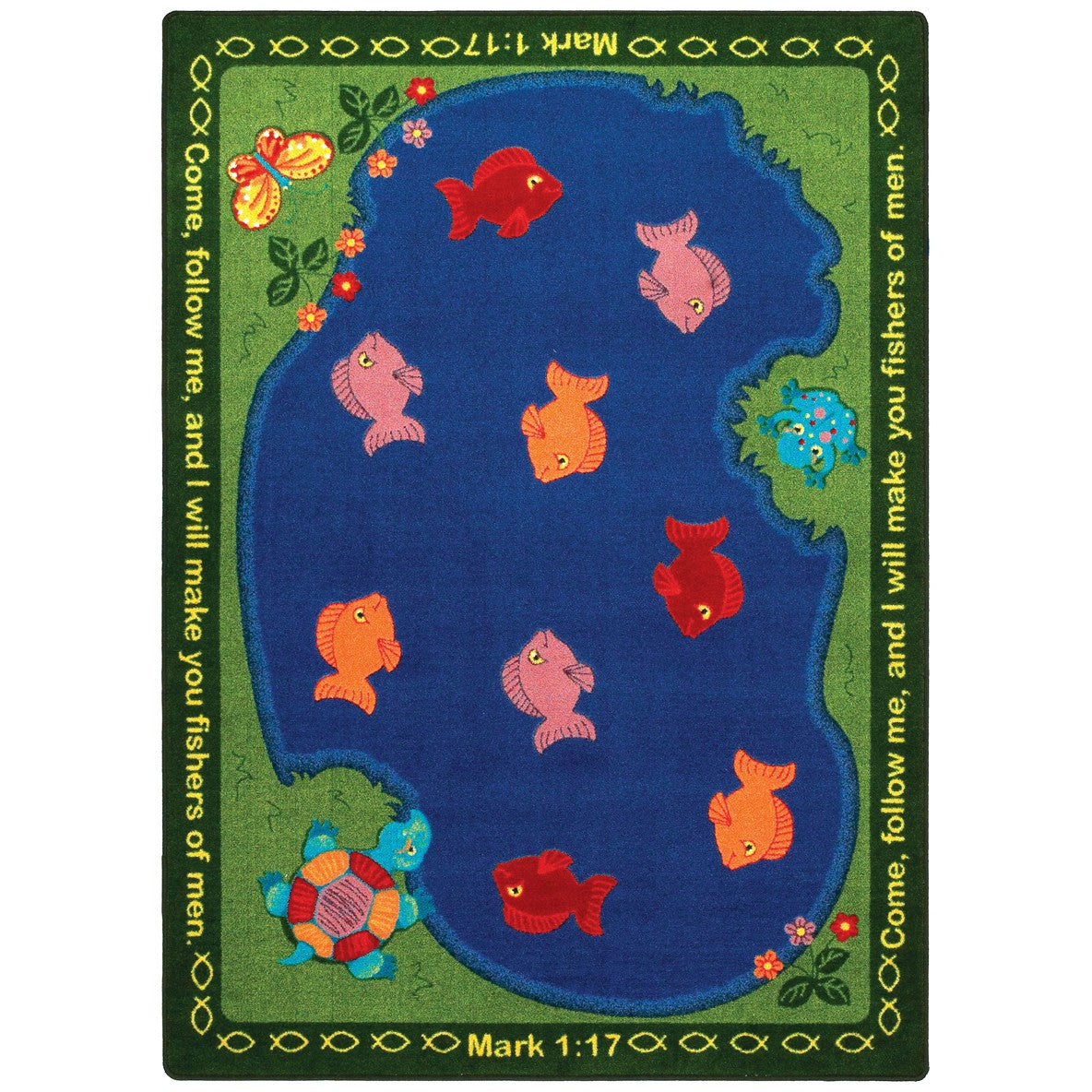 Fishers of Men 7'8" x 10'9" area rug in color Multi