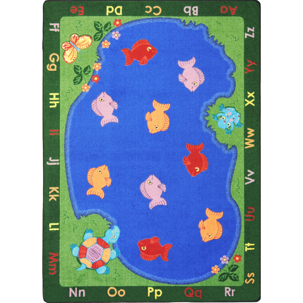 Fishin' Fun 7'8" x 10'9" area rug in color Multi