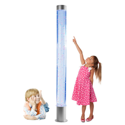 6ft Sensory Bubble Tube Lamp with Water Beads (71" H x 8" W x 8" L)