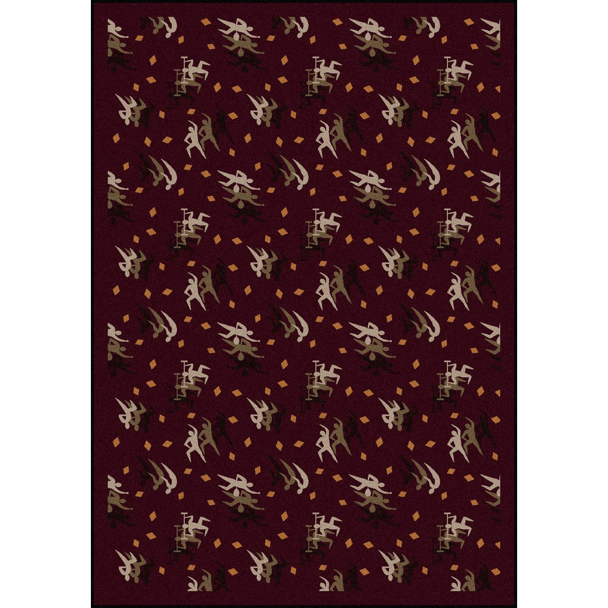 Fitness Zone 5'4" x 7'8" area rug in color Burgundy