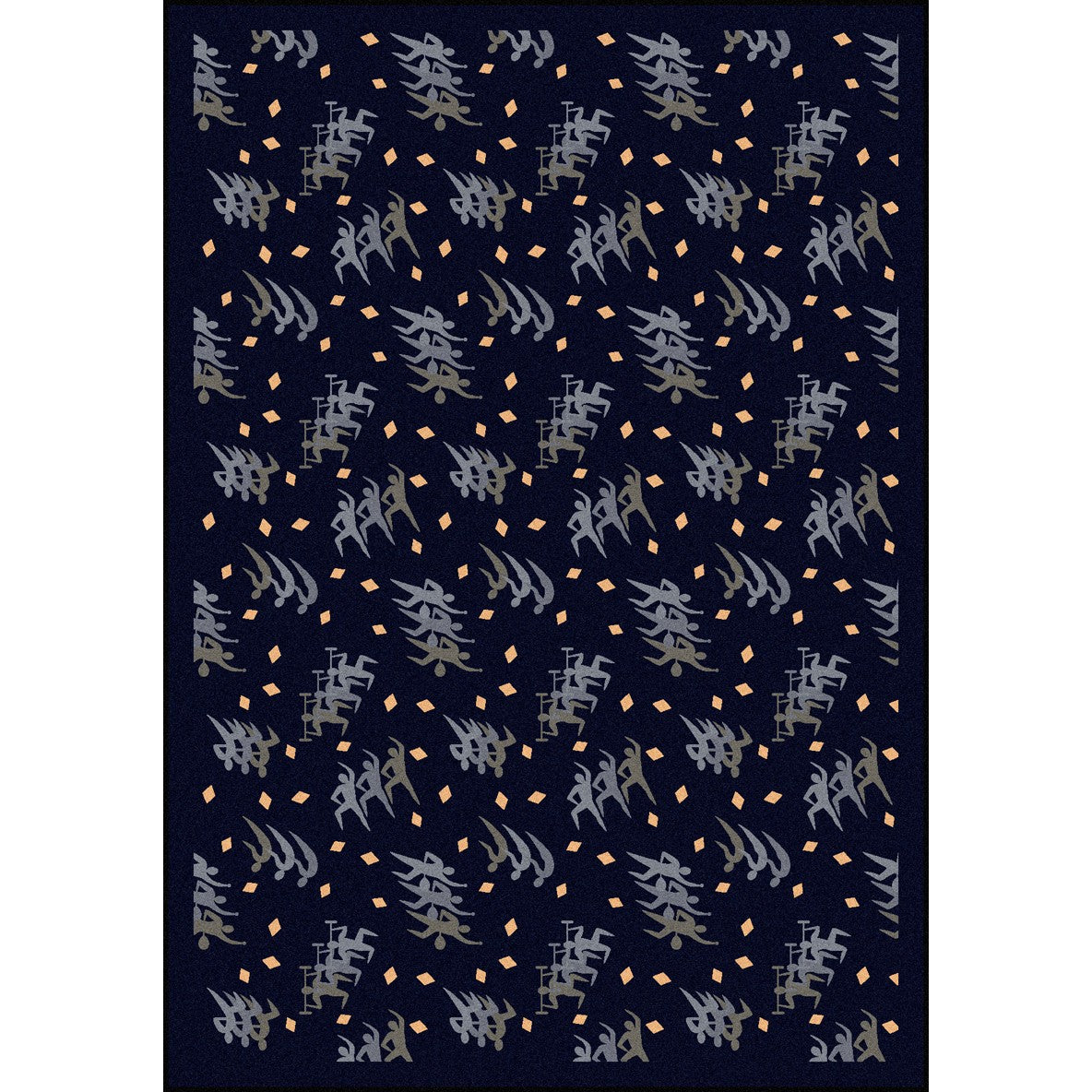 Fitness Zone 5'4" x 7'8" area rug in color Navy