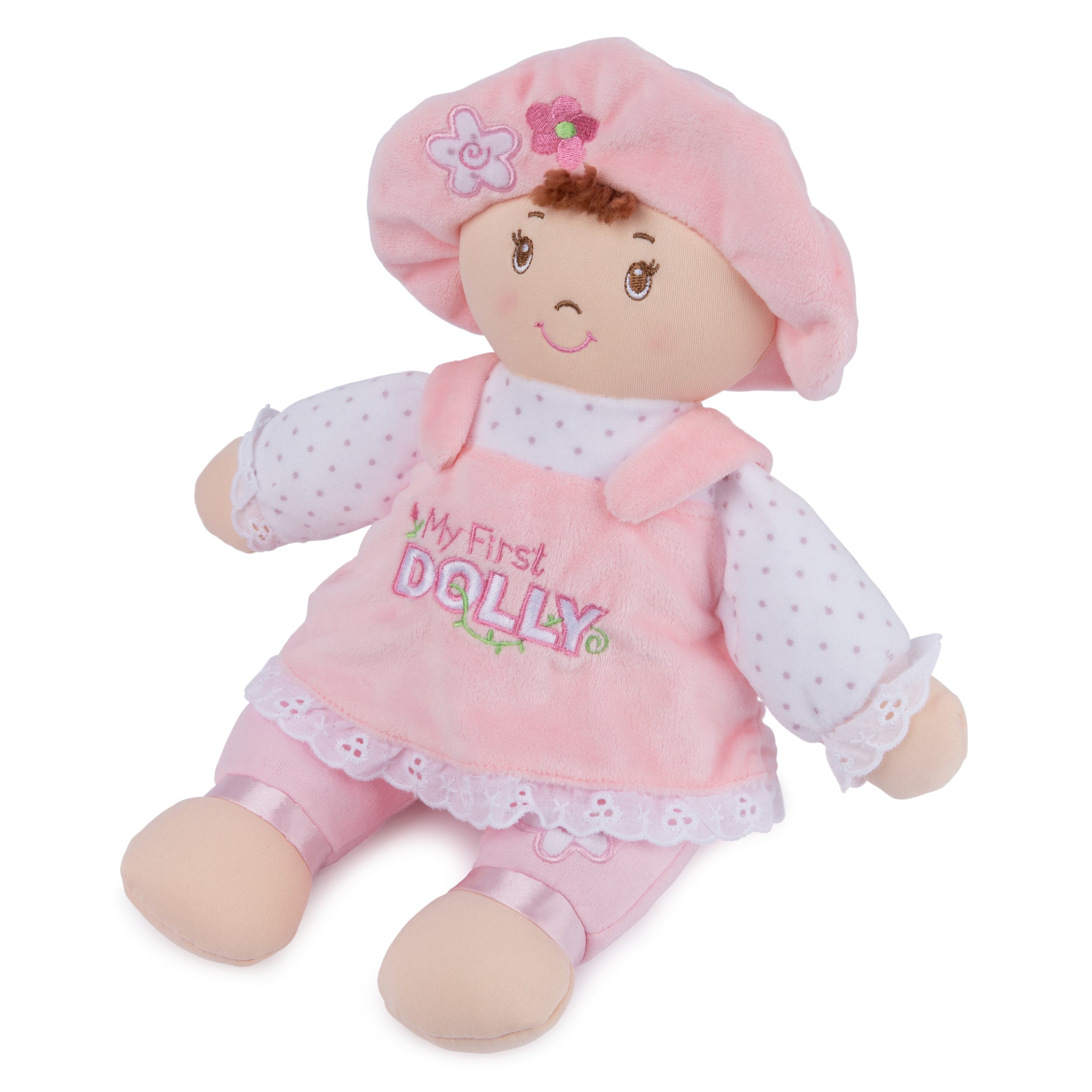 GUND Baby My First Dolly, Plush Doll for Babies and Toddlers, Pink/White, 13”