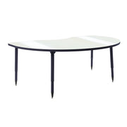 Adapte 48" x 72" Kidney Dry-Erase Activity Table with Adjustable Tapered Legs - Whiteboard/Navy