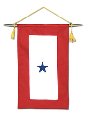 Service Star Banner 8x15" Nyl-Glo 1 Blue Star