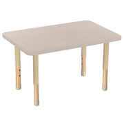 24" x 36" Rectangle Thermofused Activity Table with Adjustable Chunky Wood Legs - Asian Sand/Sand/Natural
