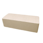 Outdoor 24" x 60" Rectangle Ottoman with Sunbrella, 18" H - Fretwork Flax/Spectrum Sand