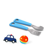 FLEXWARE Spoon & Fork Set with 2 Charms / BLUE