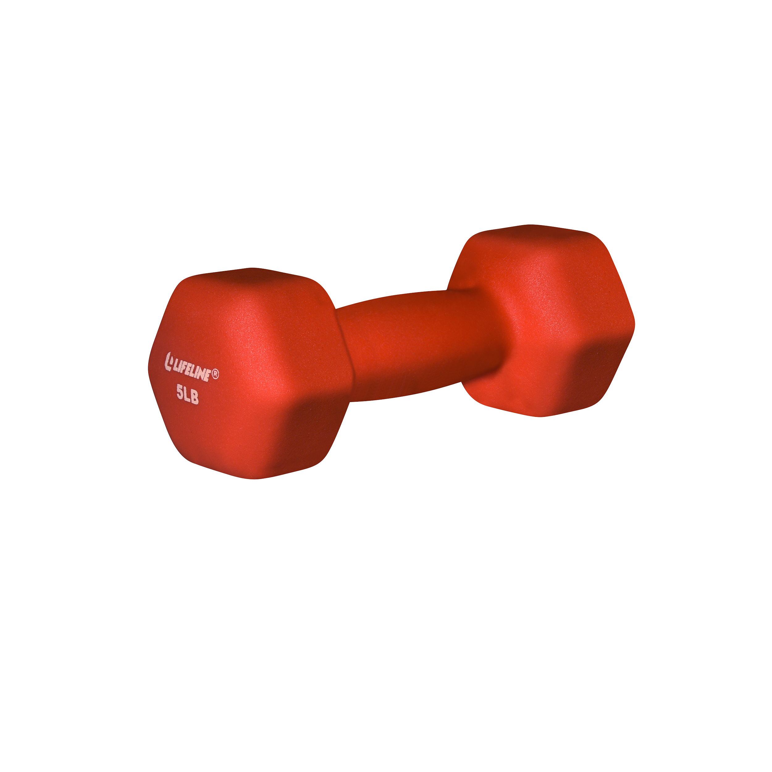 5Lb Hex Neoprene Dumbbell - Orange