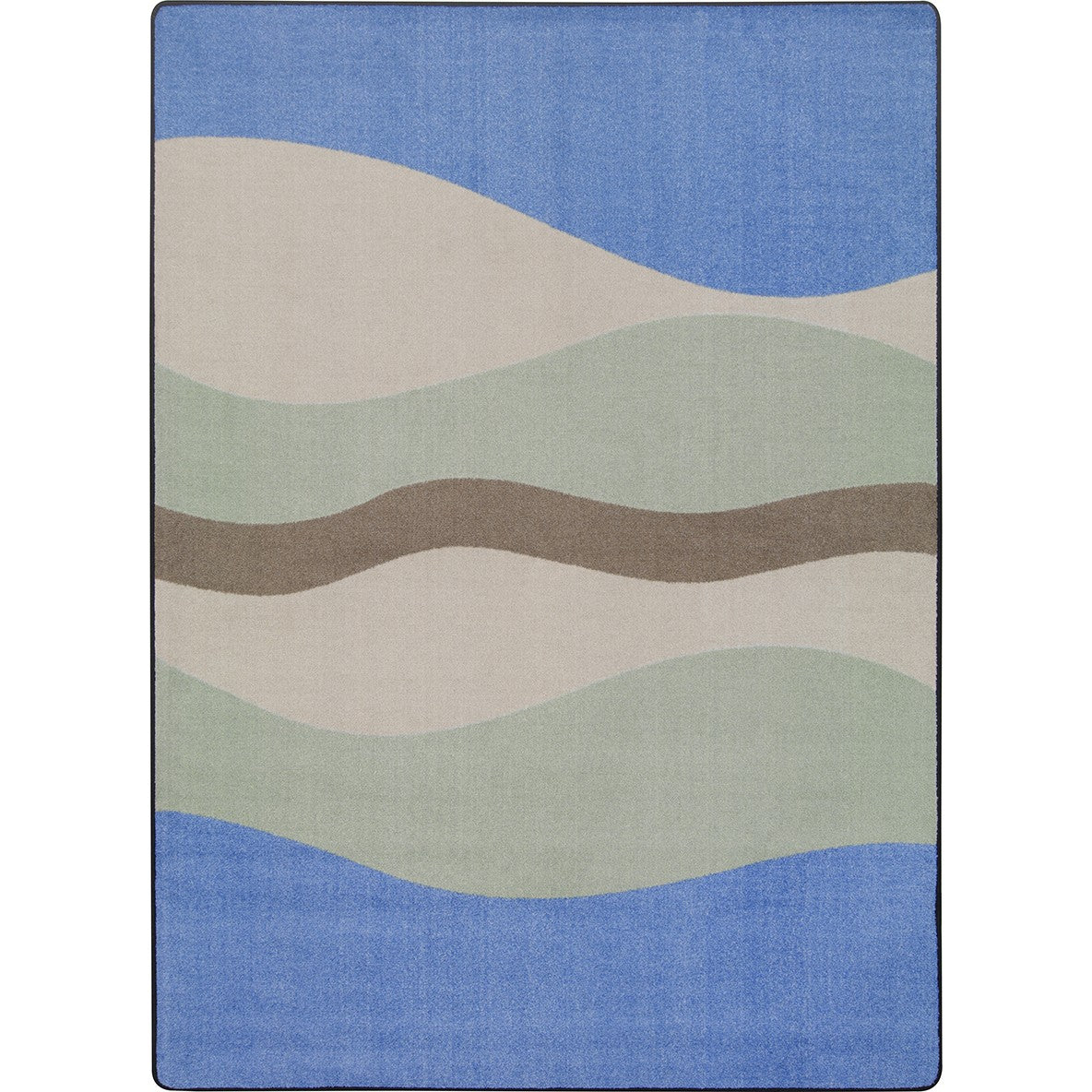Flow 5'4" x 7'8" area rug in color Light Blue
