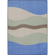 Flow 5'4" x 7'8" area rug in color Light Blue