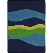 Flow 10'9" x 13'2" area rug in color Navy