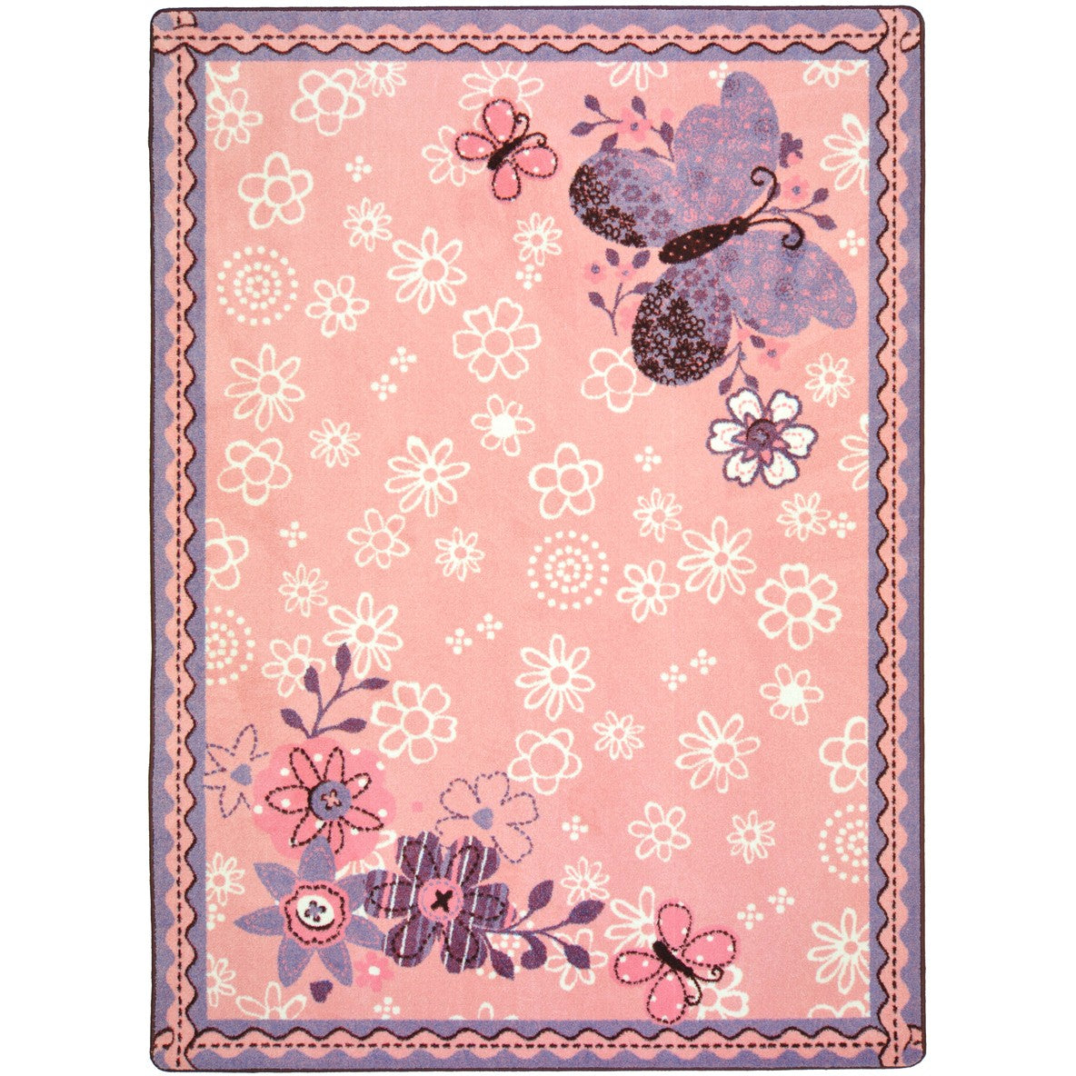 Flower Fields 5'4" x 7'8" area rug in color Multi