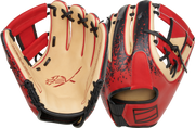 Rawlings Rev1X Series 11.5-Inch Baseball Glove - Right Hand Thrower - Camel/Scarlet