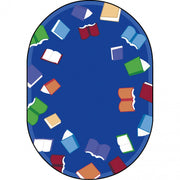 Fly Away with Reading 5'4" x 7'8" Oval area rug in color Multi
