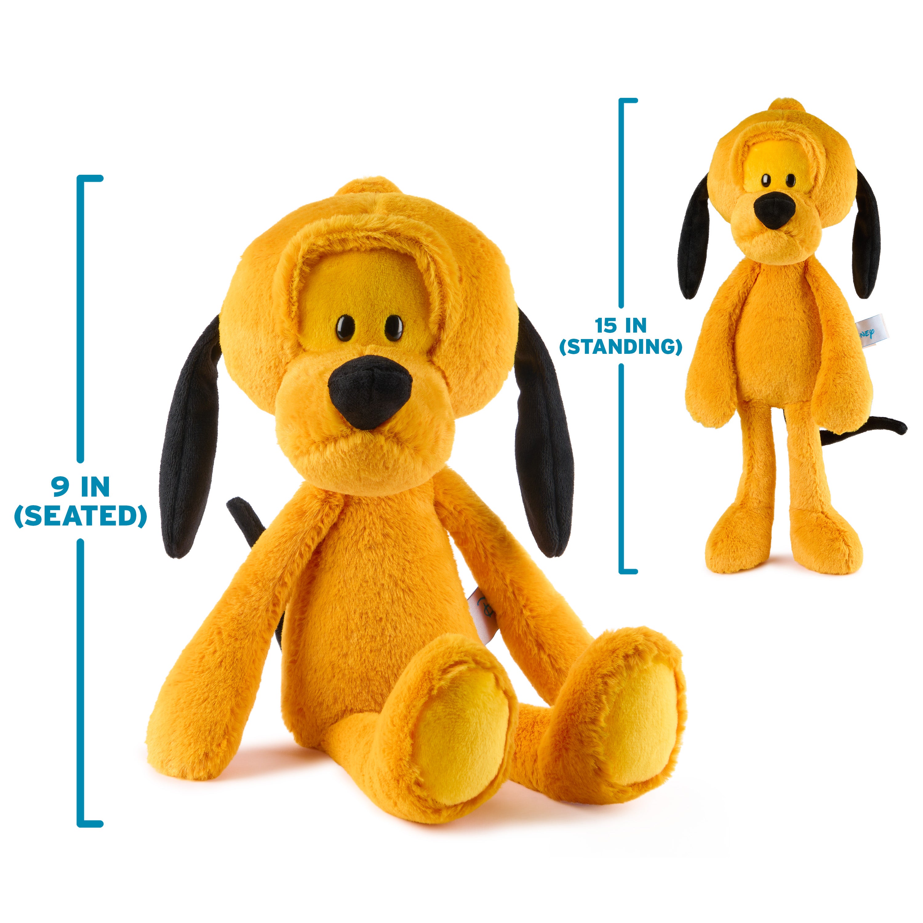 GUND Disney Official Pluto Toothpick Plush, Pluto Dog Stuffed Animal for Ages 1 and Up, Yellow, 15”