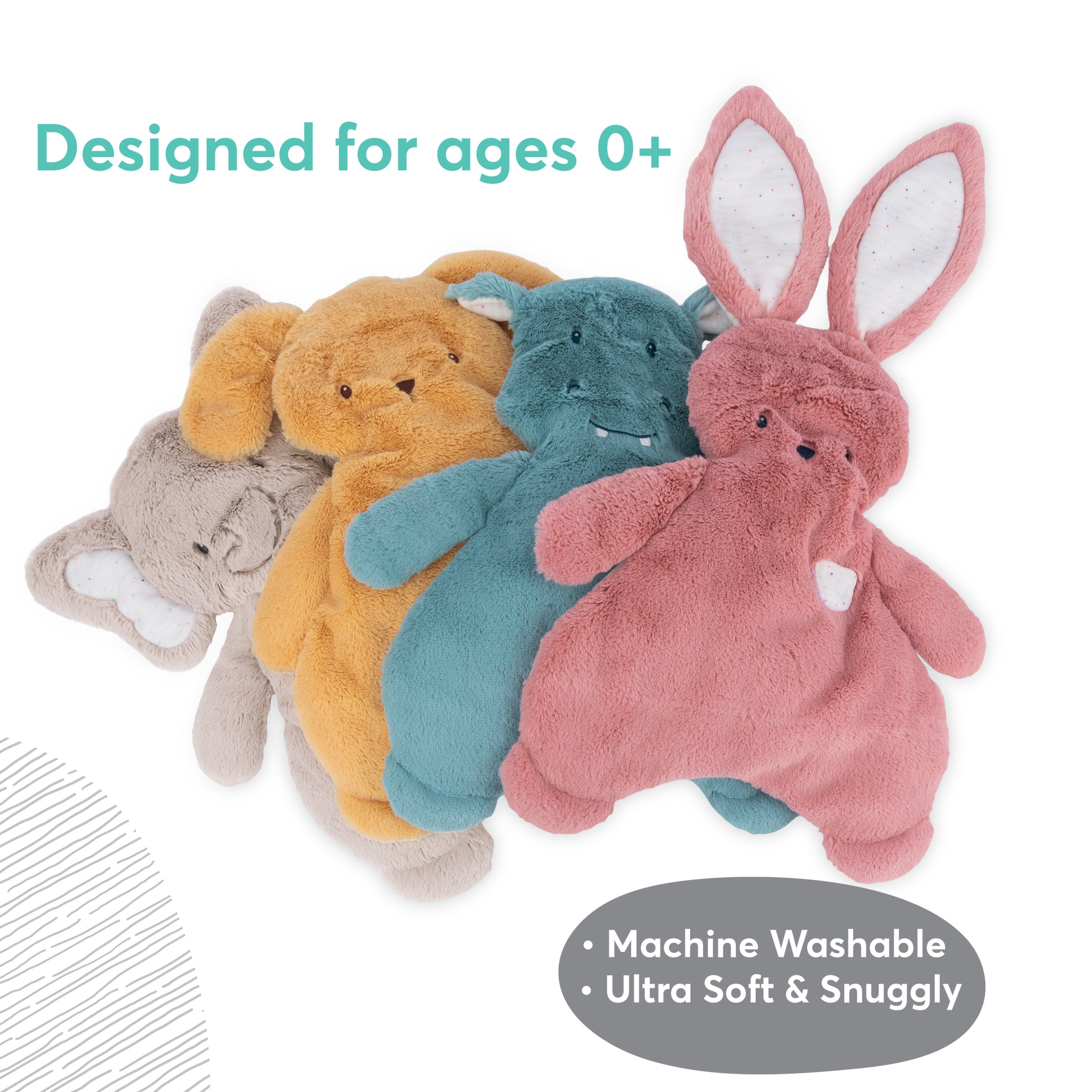 Baby GUND Oh So Snuggly Elephant Lovey, Premium Soft Plush Blanket for Babies and Newborns, Ash Grey