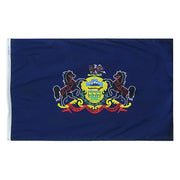 Pennsylvania State Flag 3x5 ft. Nylon SolarGuard Nyl-Glo 100% Made in USA to Official State Design Specifications.