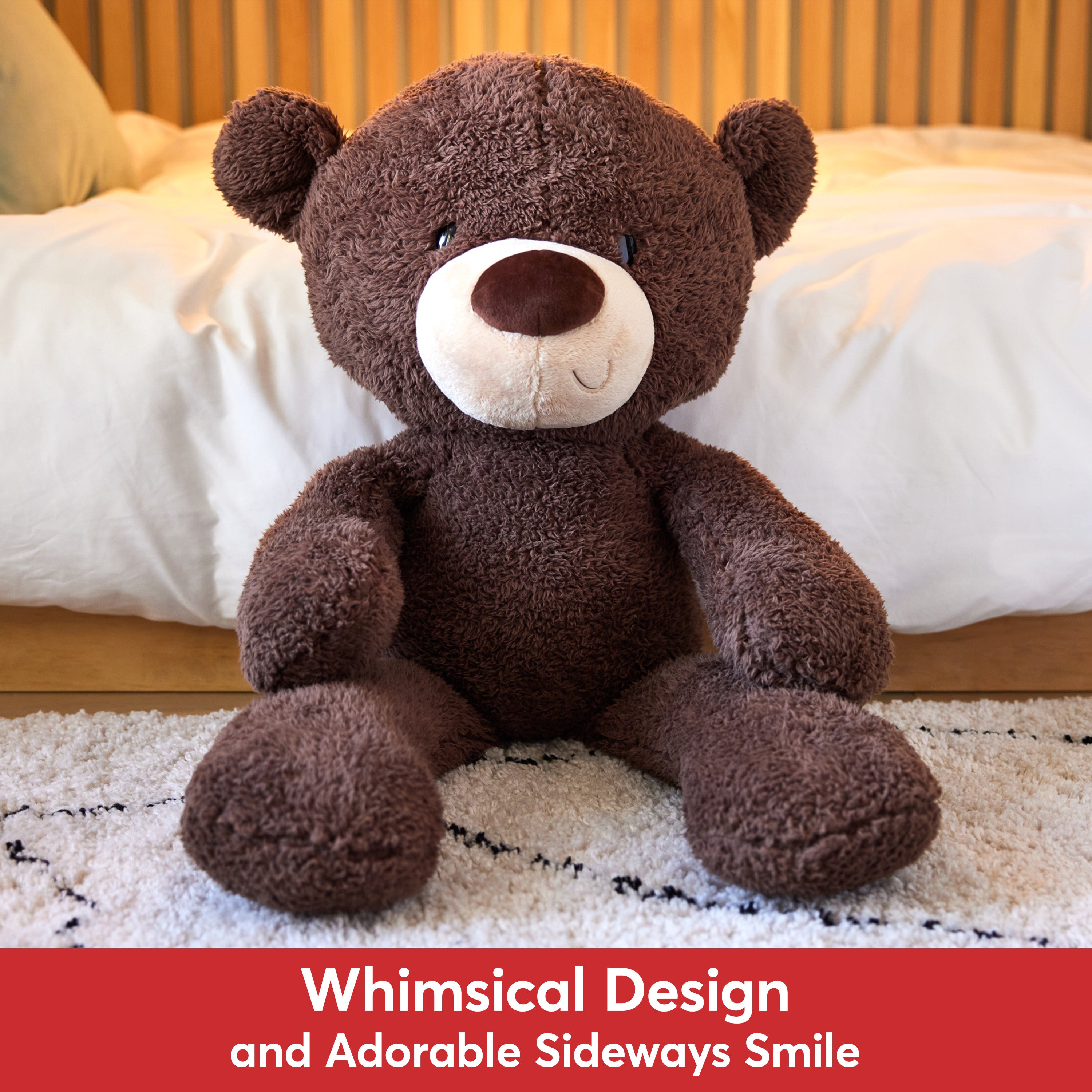 GUND Fuzzy Teddy Bear, Premium Stuffed Animal for Ages 1 and Up, Chocolate Brown, 13.5”