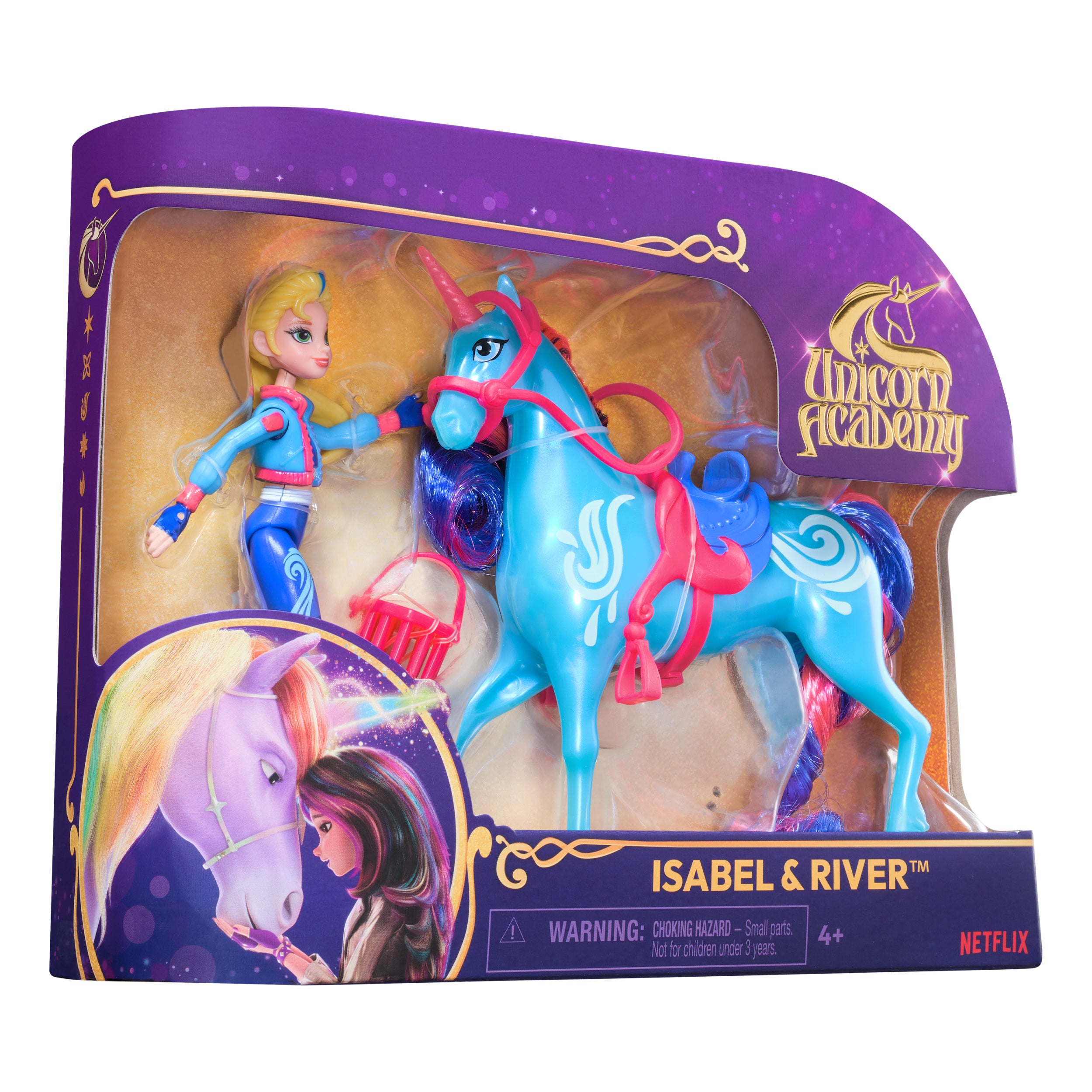 Unicorn Academy, Isabel & River with 2 Accessories & Hair Tool, Dolls & Unicorn Toys for Girls Ages 4 and up