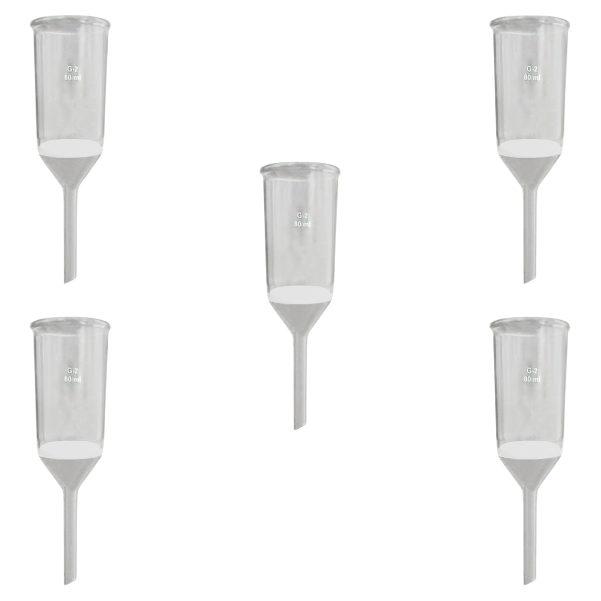 Funnel, Sintered, Borosilicate Glass, 80ml, Porosity 2, Case of 5