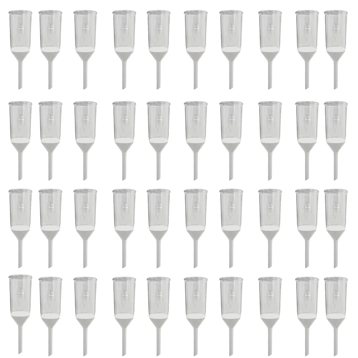 Funnel, Sintered, Borosilicate Glass, 80ml, Porosity 2, Case of 40