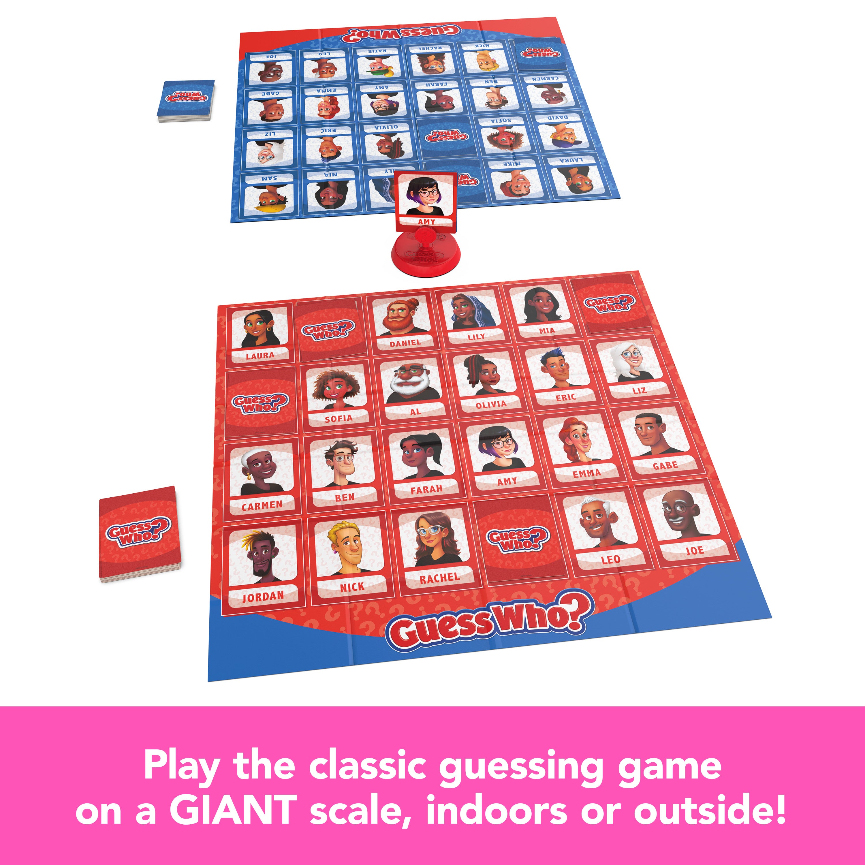 Spin Master Games, Guess Who? Giant Edition, Family Game for Indoor & Outdoor Fun with Big Oversized Board, for Family and Kids, 2-4 Players, Ages 6 & Up