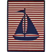 Following Seas 3'10" x 5'4" area rug in color Blue