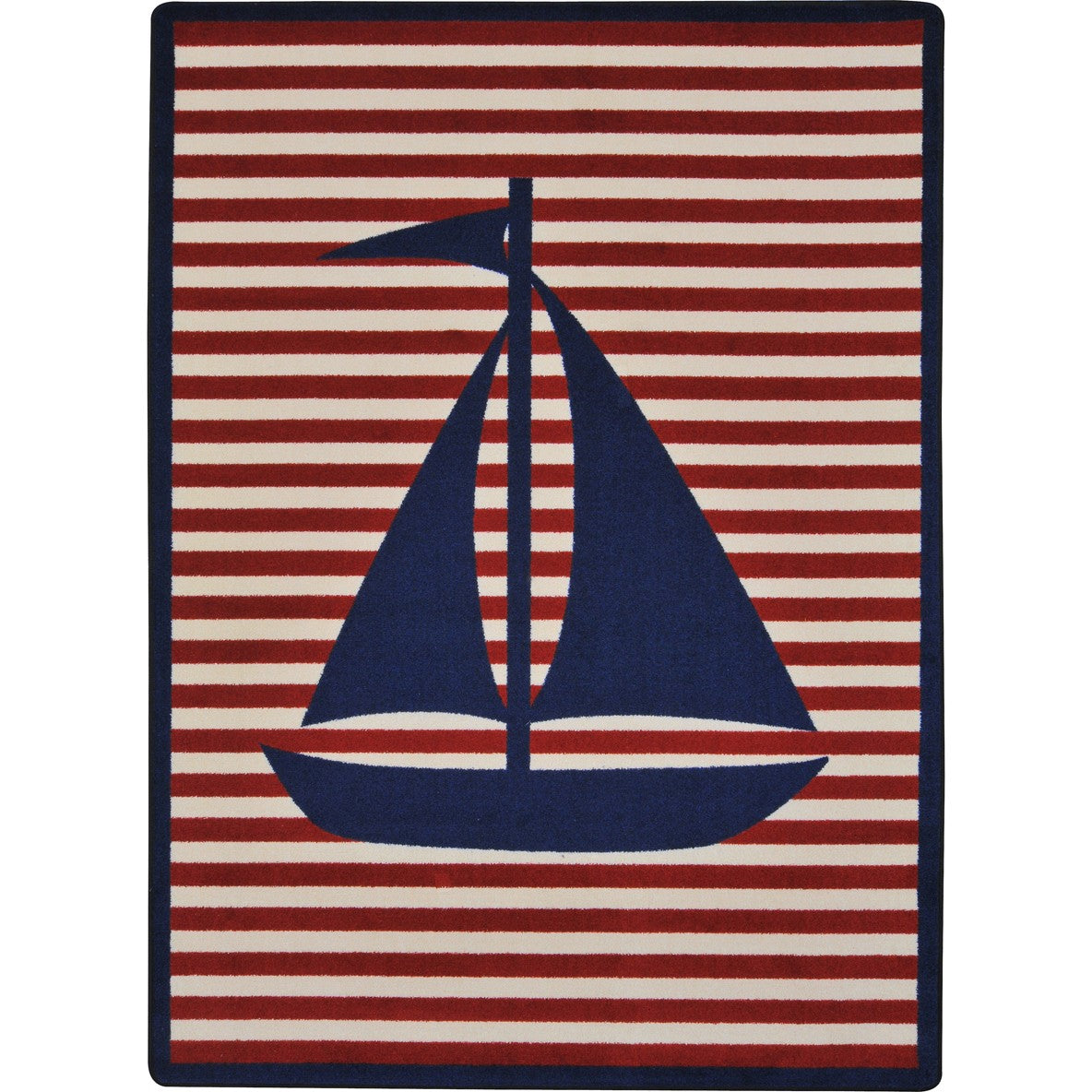 Following Seas 7'8" x 10'9" area rug in color Blue