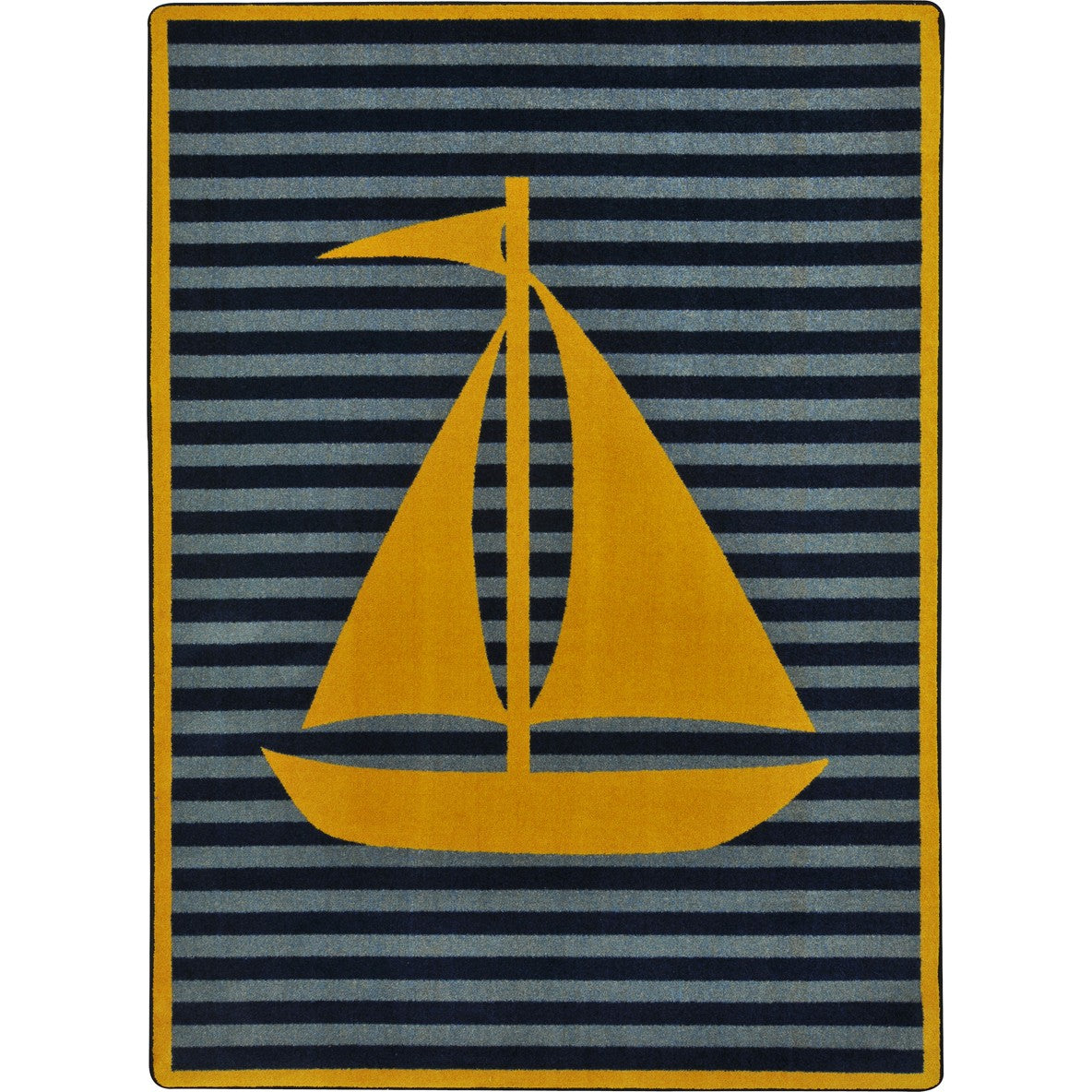 Following Seas 5'4" x 7'8" area rug in color Yellow