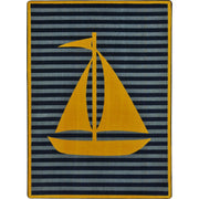 Following Seas 7'8" x 10'9" area rug in color Yellow