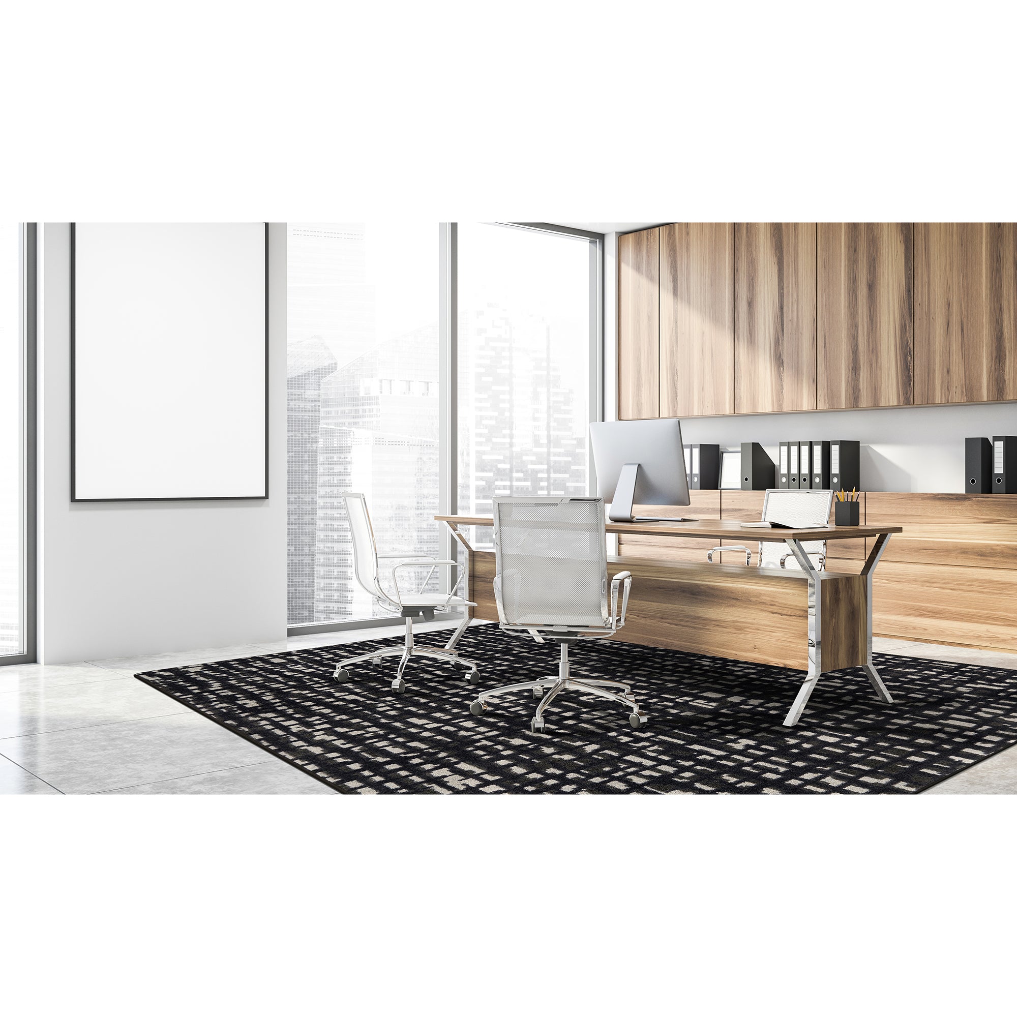 Fool's Gold 3'10" x 5'4" area rug in color Onyx