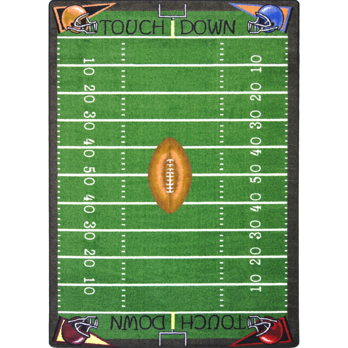 Football Fun 7'8" x 10'9" area rug in color Multi