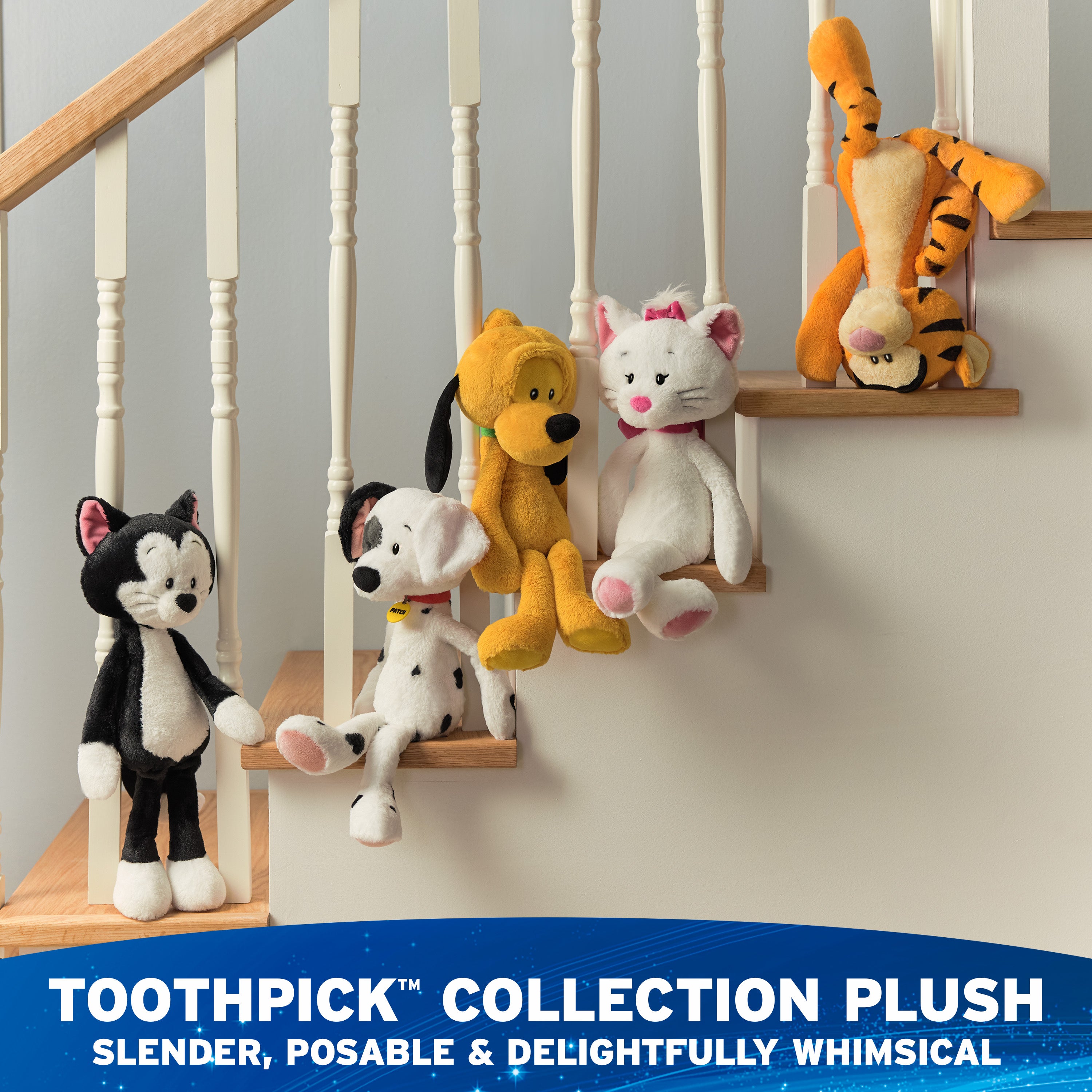 GUND Disney Official Tramp Toothpick Plush, Lady and the Tamp, Tramp Dog Stuffed Animal for Ages 1 and Up, Gray, 15”