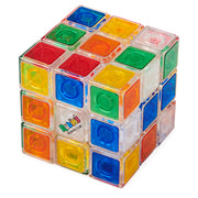 Rubik’s Crystal, New Transparent 3x3 Cube Classic Color-Matching Problem-Solving Brain Teaser Puzzle Game Toy for Kids and Adults Aged 8+