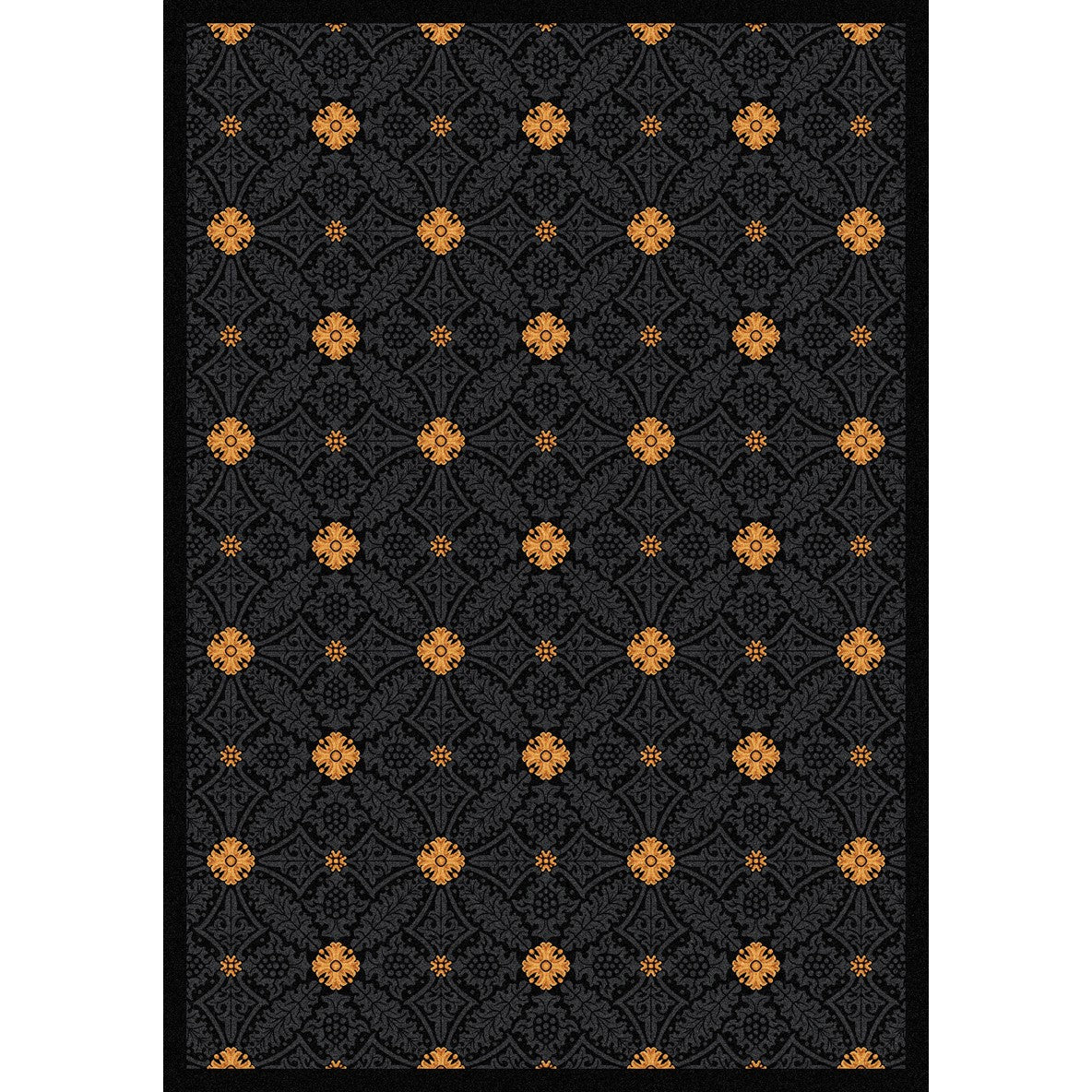 Fort Wood 5'4" x 7'8" area rug in color Black